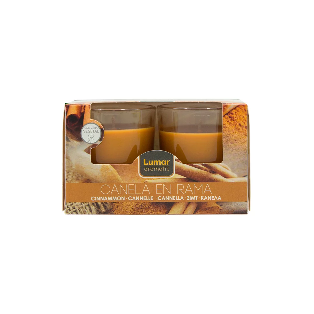 Pack 2 Velas de Vaso perfumadas Canela