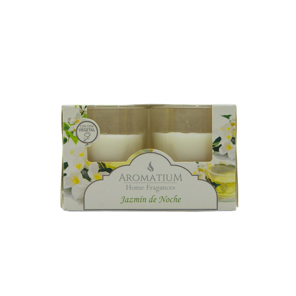 Caja 2 Vasos Perf. Jazmin de Noche Aromatium